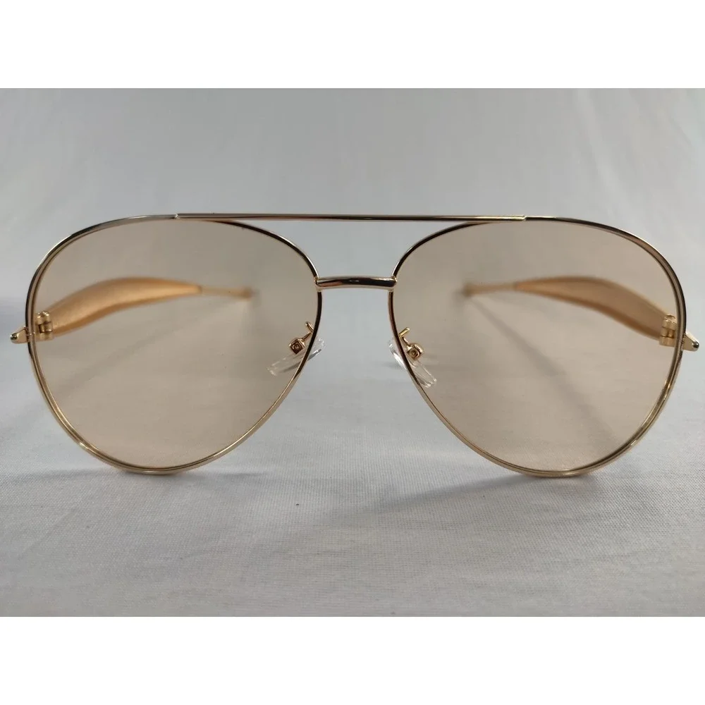 New Gold Aviator Sunglasses Brown Gradient Lens Metal Frame UV400 Pilot‎ Classic